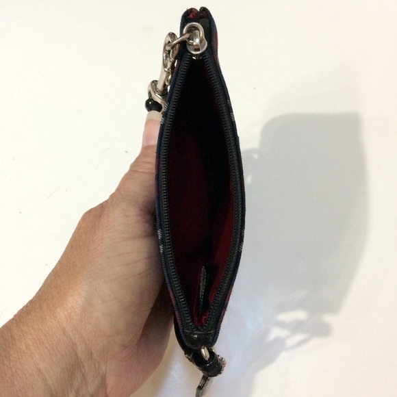 Coach Poppy Tartan Plaid Small Wristlet - Picture 9 of 15